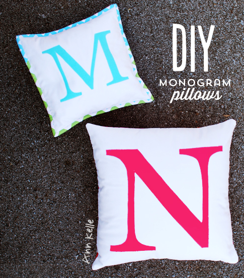DIY monogram pillows sewing tutorial / ann kelle