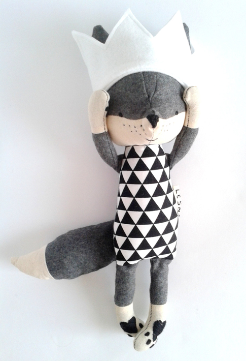 fox stuffed animal / ann kelle fabric 