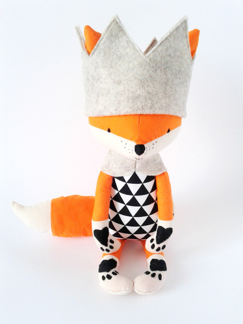 fox stuffed animal / ann kelle fabric 