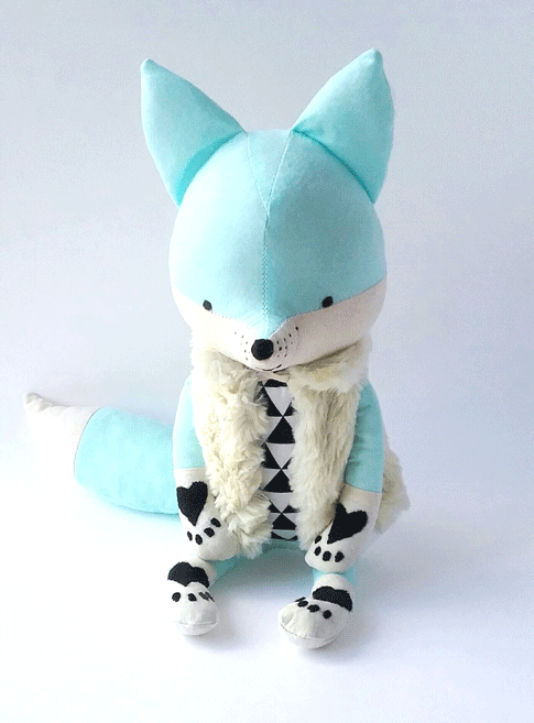 fox stuffed animal / ann kelle fabric 