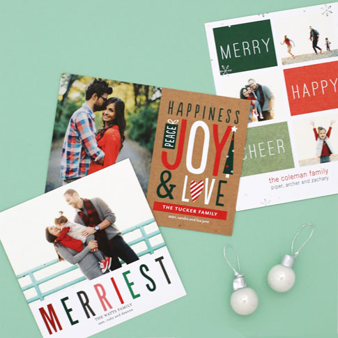 ann kelle for tiny prints christmas personalized photo card