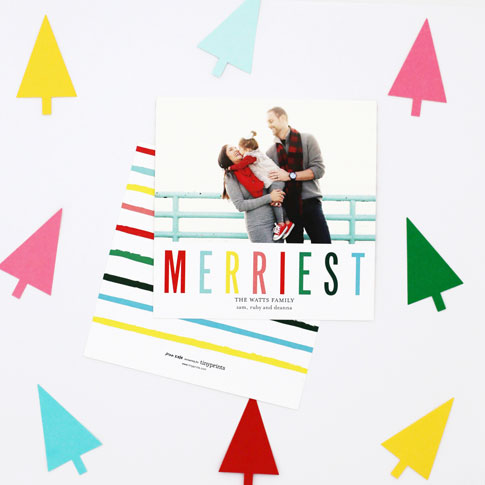 ann kelle for tiny prints christmas personalized photo card