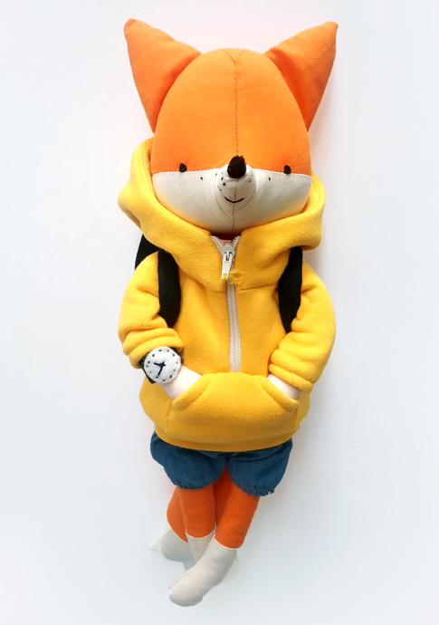 fox stuffed animal / ann kelle fabric