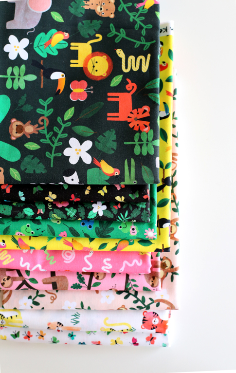 rainforest friends by ann kelle / robert kaufman fabrics