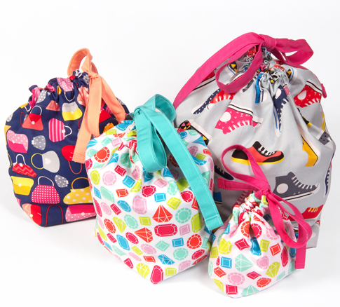 free pattern: drawstring bags - Ann Kelle Ann Kelle